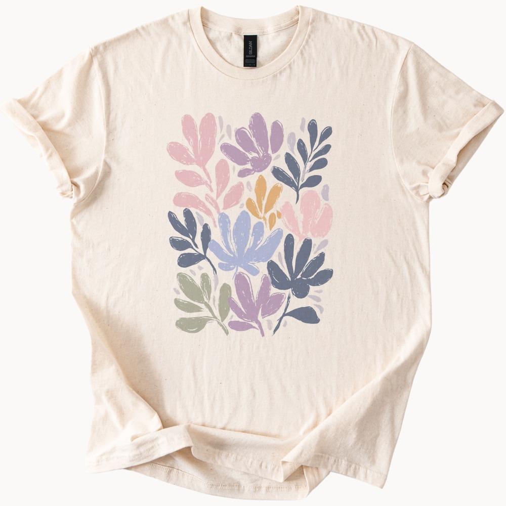Boho Tee Botanical Art Nature Inspired Watercolor